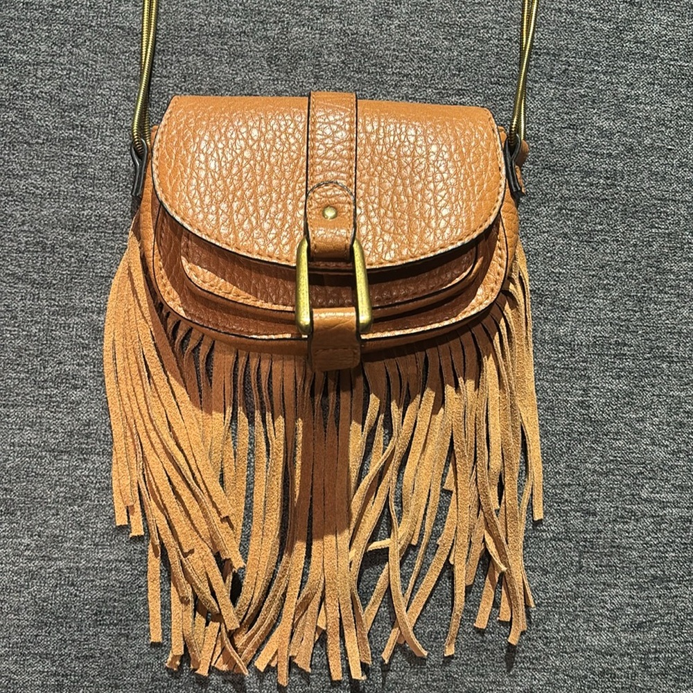 Fringe Crossbody saddlebag Bag mini bag 4x6”